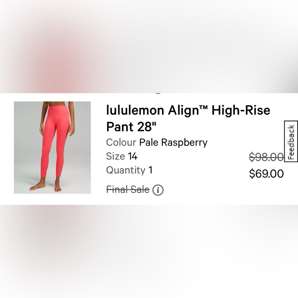 Lululemon Align High Rise 28”